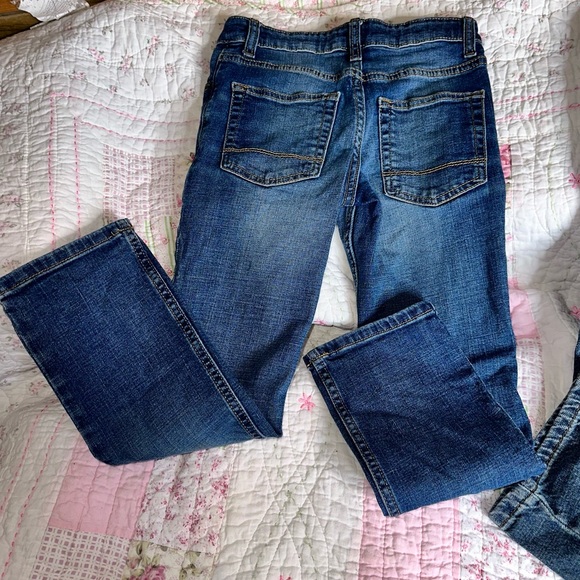 Size 8 PAIR BOYS jeans Boot Cut & Straight Leg Levi’s & Cat & Jack - Picture 2 of 8